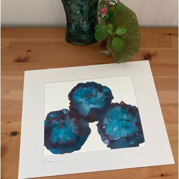 New Original Signed Artwork Alcohol Ink on Paper - Picture 1 of 6
